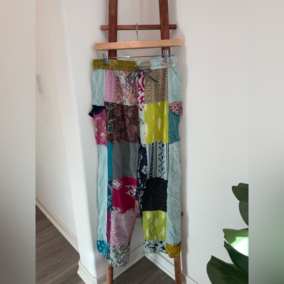 Patchwork Wide Leg Pants - Picture 1 of 4